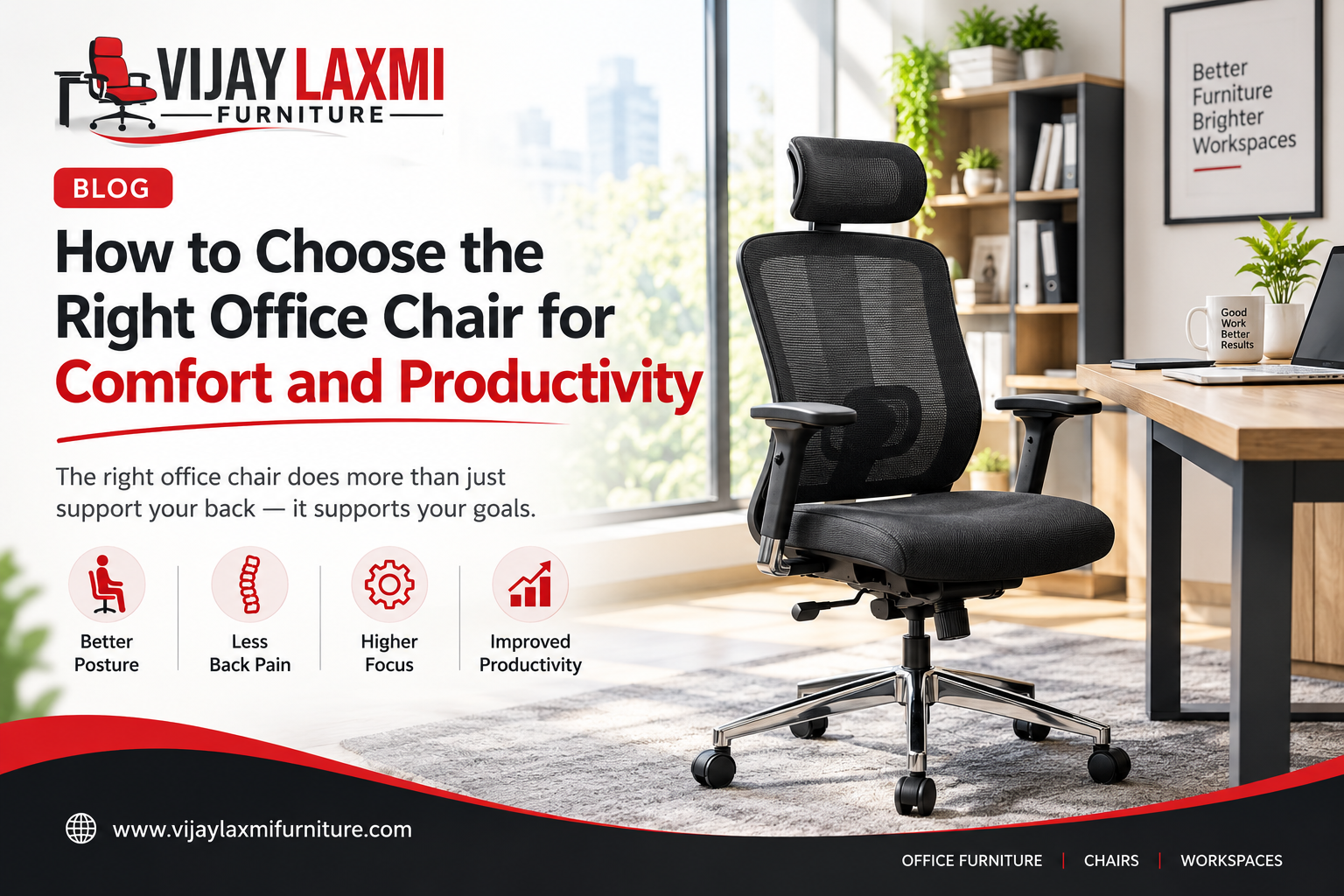 Modern office chair designed for comfort and everyday workplace use
