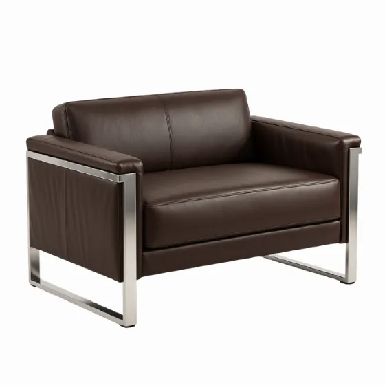 Office-sofa-black-leatherette-front-view