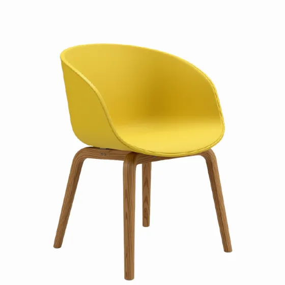 Cafe-chair-yellow-front-view