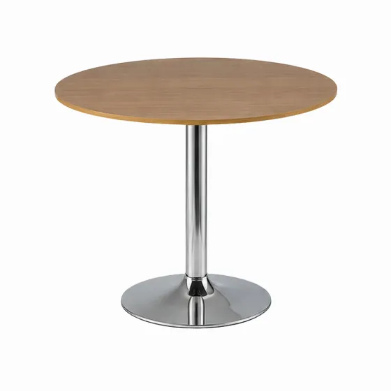 Cafeteria-table-walnut-top-front-view